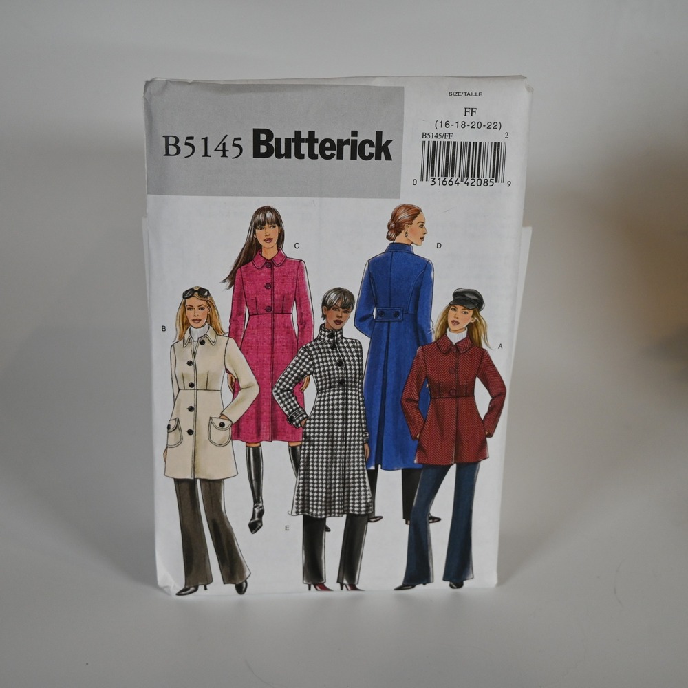Butterick Sewing Pattern B5145 Misses 16-22 Uncut Factory Folded